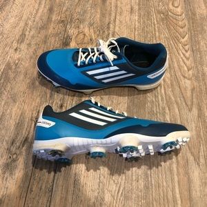 Adidas 2014 Adizero One Golf Shoes - Blue/White - Men's Size 9.5